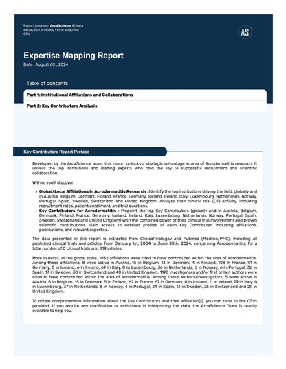 Expert mapping Study for ACRODERMATITIS