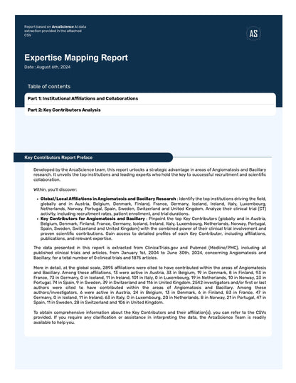 Expert mapping Study for ANGIOMATOSIS, BACILLARY