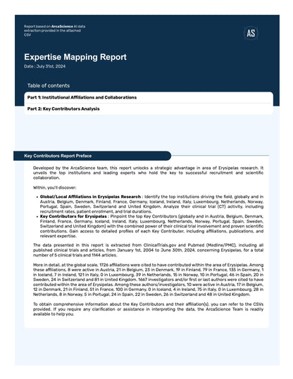 Expert mapping Study for ERYSIPELAS