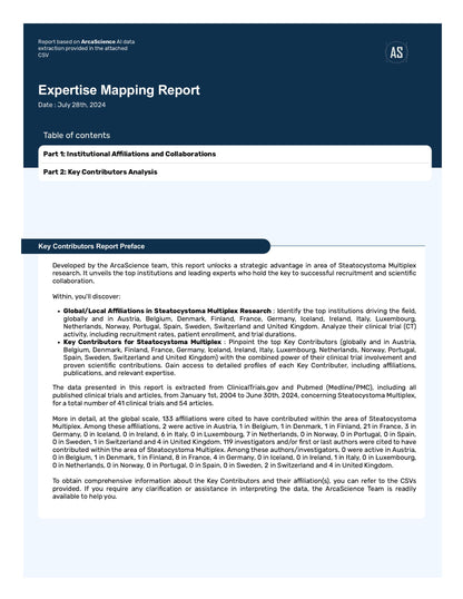 Expert mapping Study for STEATOCYSTOMA MULTIPLEX